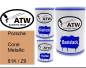 Preview: Porsche, Coral Metallic, 81K / Z9: 500ml Lackdose + 500ml Klarlack + 250ml Härter - Set, von ATW Autoteile West.